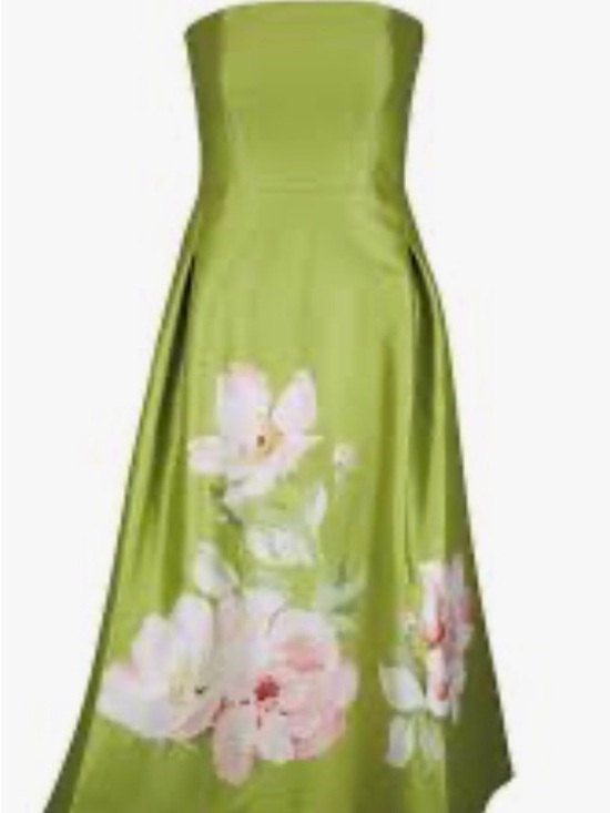 Sachin + Babi Dresses & Skirts - Sachin Babi worn once and freshly dry-cleaned- Lime Green Floral Midi Dress